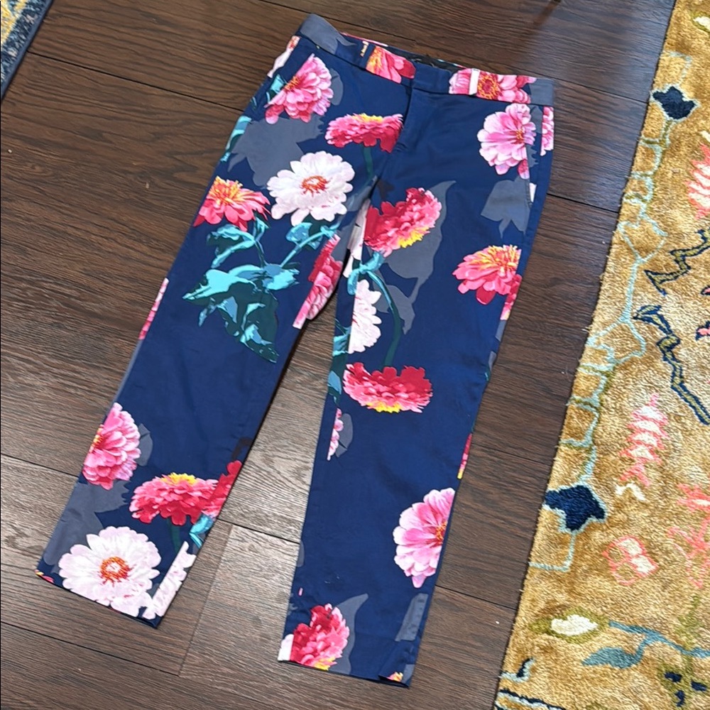 Floral Womans Pants - Blue and Pink